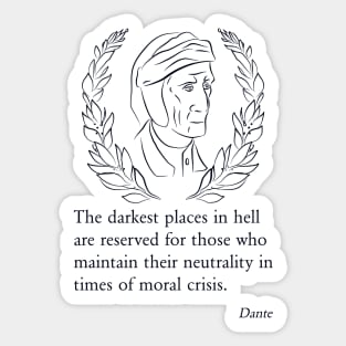 Dante Quote, The Divine Comedy, Inferno, Canto 3 Sticker